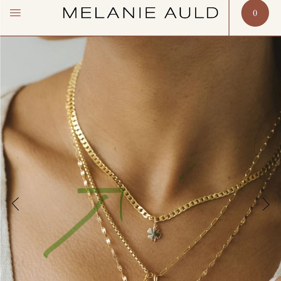 Melanie Auld gold vermeil curb chain minimalist classic 16 inch demi-fine - Picture 2 of 2